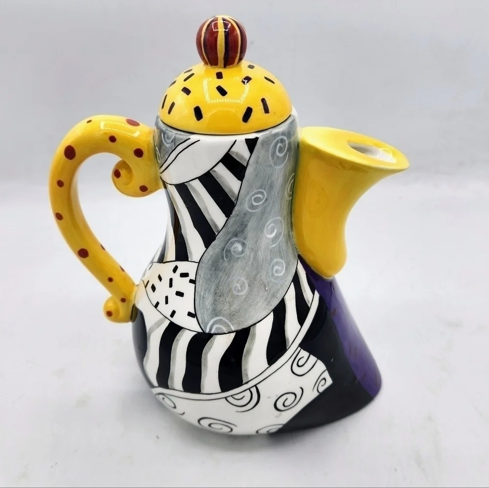 Juleez Hand Crafted Hand Painted Teapot Designed by Artist Julie Borden